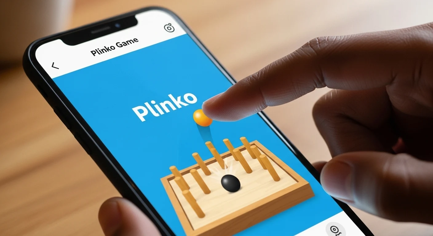 User playing Plinko Game on smartphone in Kenya with interactive plinko board